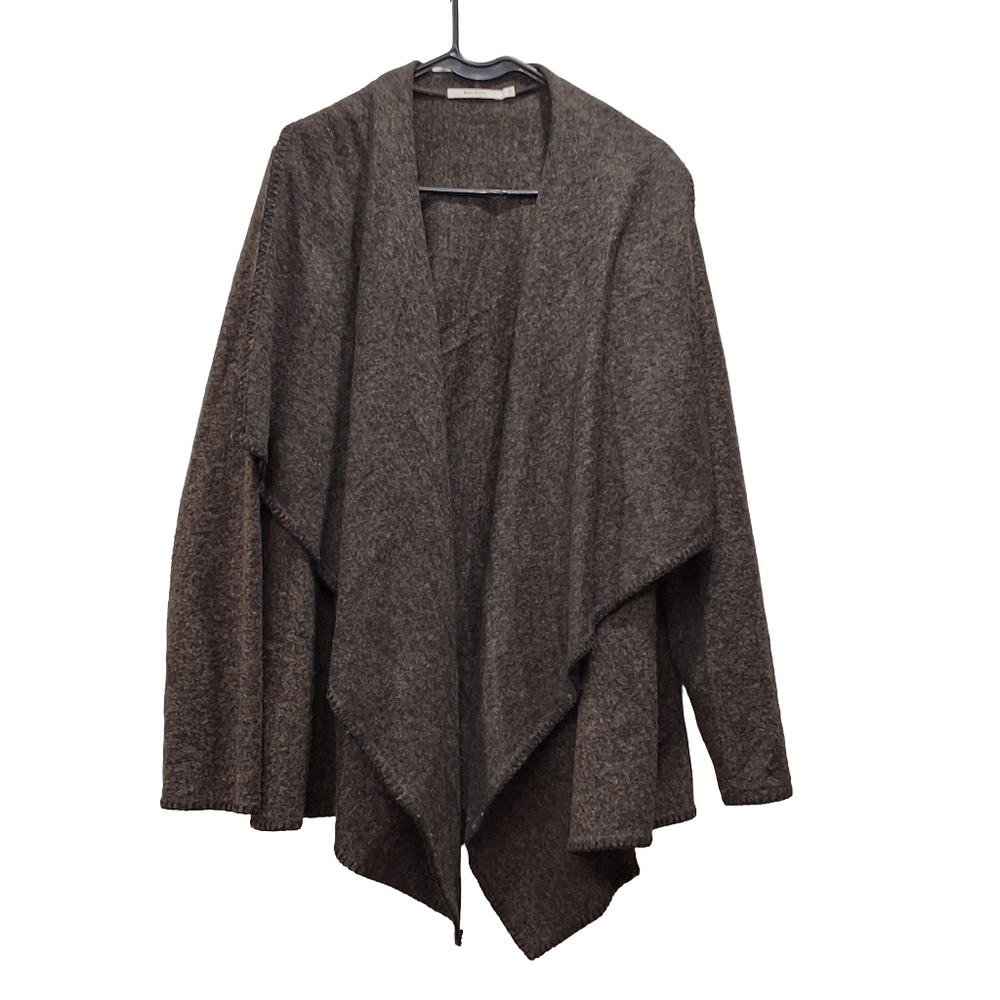 ✨2/$25 BAILEY/44~Wool~LagenLook~Brown Open Cardigan~Flowy Shawl~Anthro~LRG